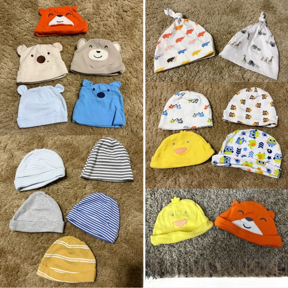 Lot of 18 Baby Hats
